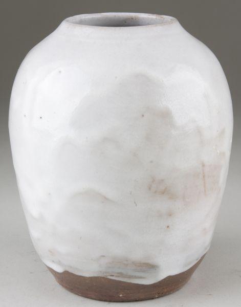 Appraisal: Jugtown NC Pottery Chinese White Egg Vase stoneware with heavily