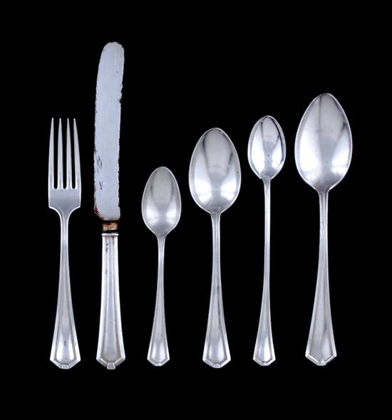 Appraisal: International sterling flatware circa - Governor Warren pattern consisting of