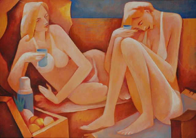 Appraisal: William Menzies Bill Coleman - The Bathers oil on board