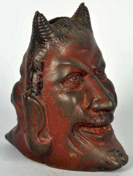 Appraisal: Cast Iron Two-Face Devil Still Bank Manufactured by AC Williams