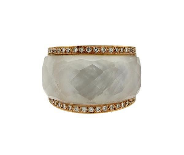 Appraisal: Stephen Webster K Gold Diamond Crystal Ring METAL K rose