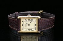 Appraisal: Must de Cartier Watch Mid size watch gold plated sterling