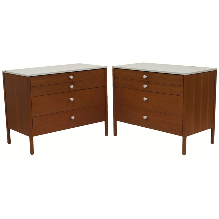 Appraisal: Florence Knoll cabinets pair by Knoll Associates teak cases with