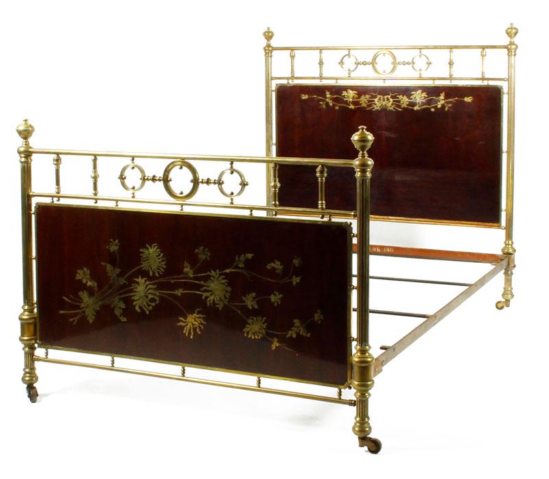 Appraisal: - th C Late Victorian French Brass Bed th Century