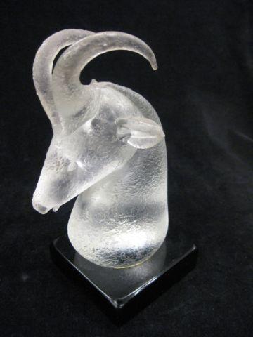 Appraisal: Daum Crystal by Elilio Robba Figurine of a Gazelle clear