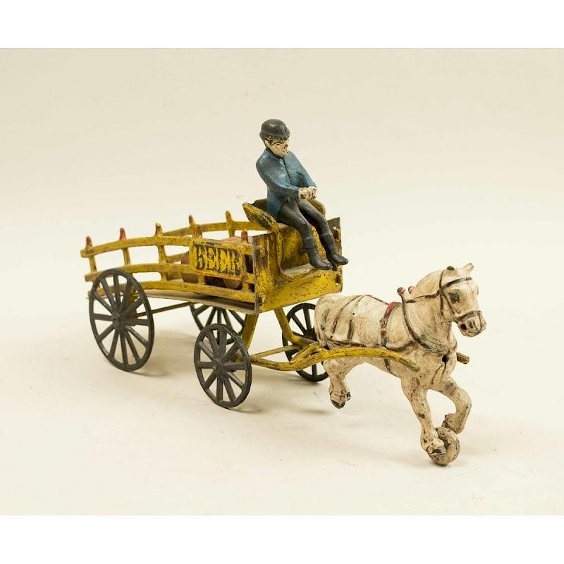 Appraisal: Vintage Toy Vintage toy featuring a horse drawn beer barrel