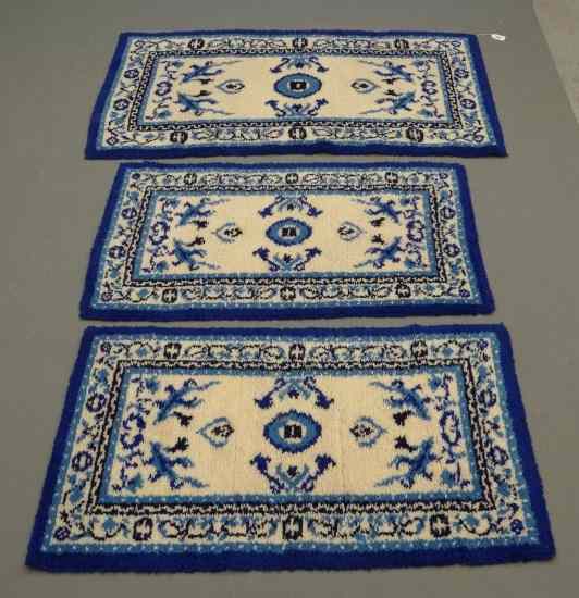 Appraisal: Lot three Chinese scatter rugs Two '' x '' the