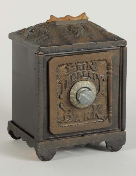 Appraisal: Coin Deposit Safe Bank Made of cast iron and tin