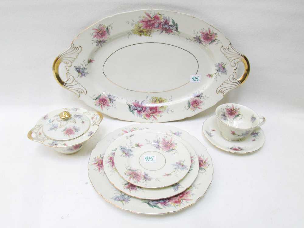 Appraisal: BLACK KNIGHT CORONADO CHINA SET eighty-two pieces comprised of dinner