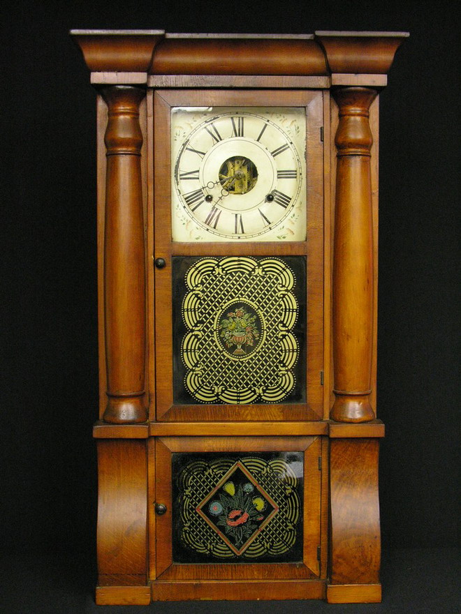 Appraisal: SETH THOMAS EIGHT DAY CLOCK reverse painted doors SIZE h