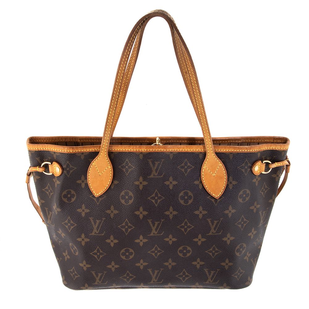 Appraisal: A Louis Vuitton Monogram Neverfull PM A brown and tan