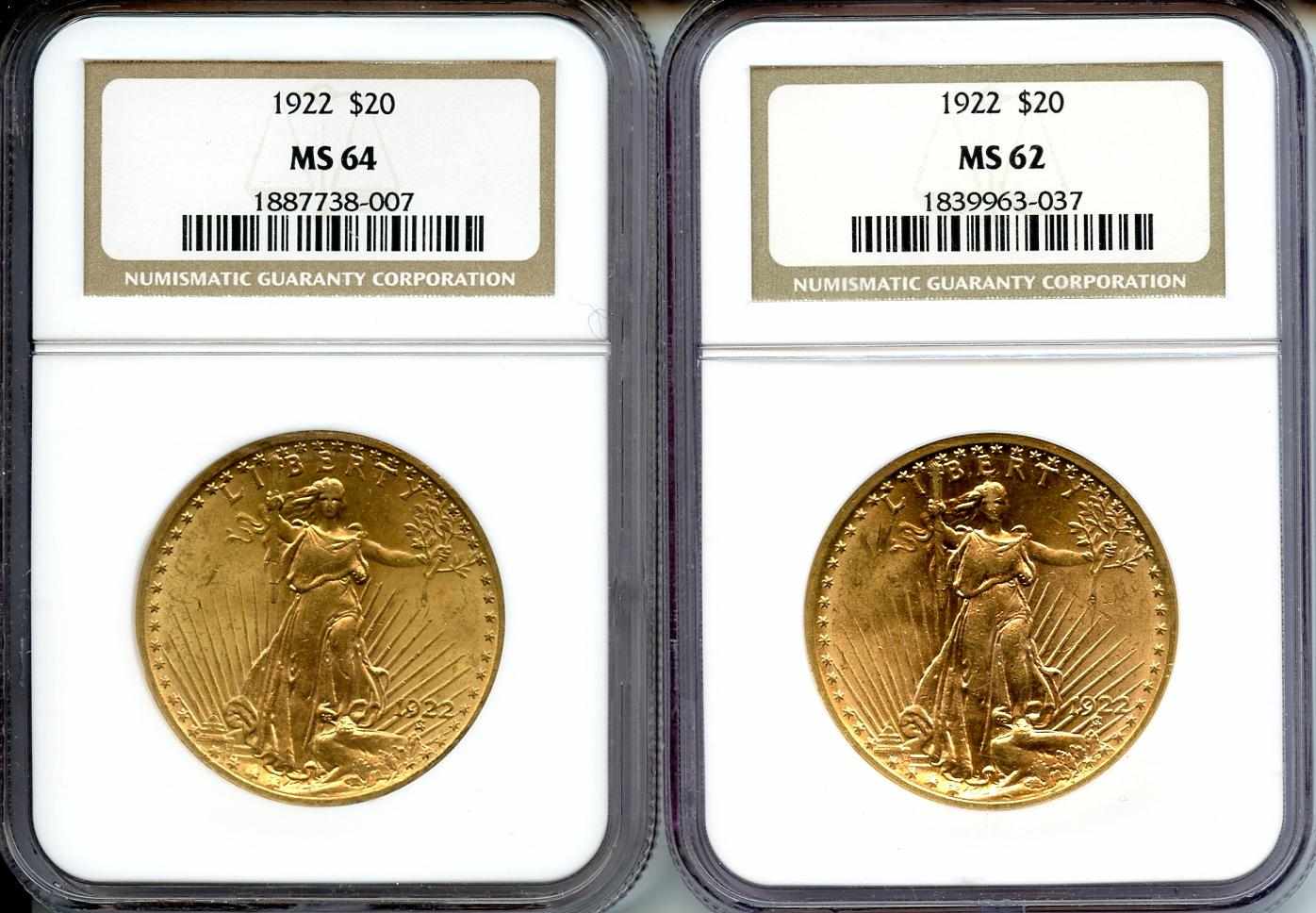 Appraisal: NGC One coin grades MS with a typical strike and