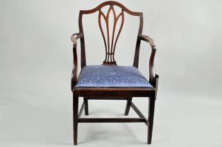 Appraisal: American Hepplewhite Arm Chair Possibly Southern Hepplewhite arm chair with