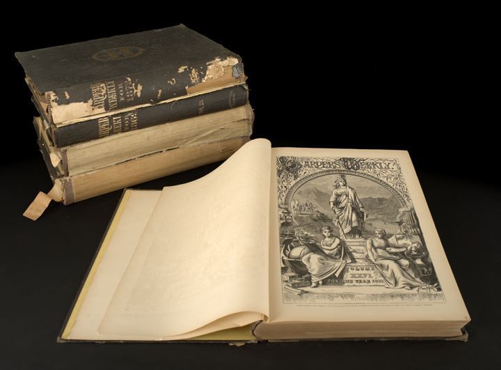 Appraisal: Five th-Century Bound Annual Volumes of Harper's Weekly Harper Bros