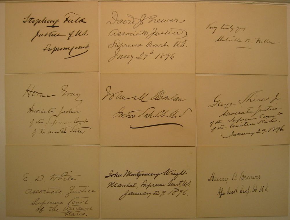 Appraisal: SUPREME COURT Group of Signatures by members of the Fuller