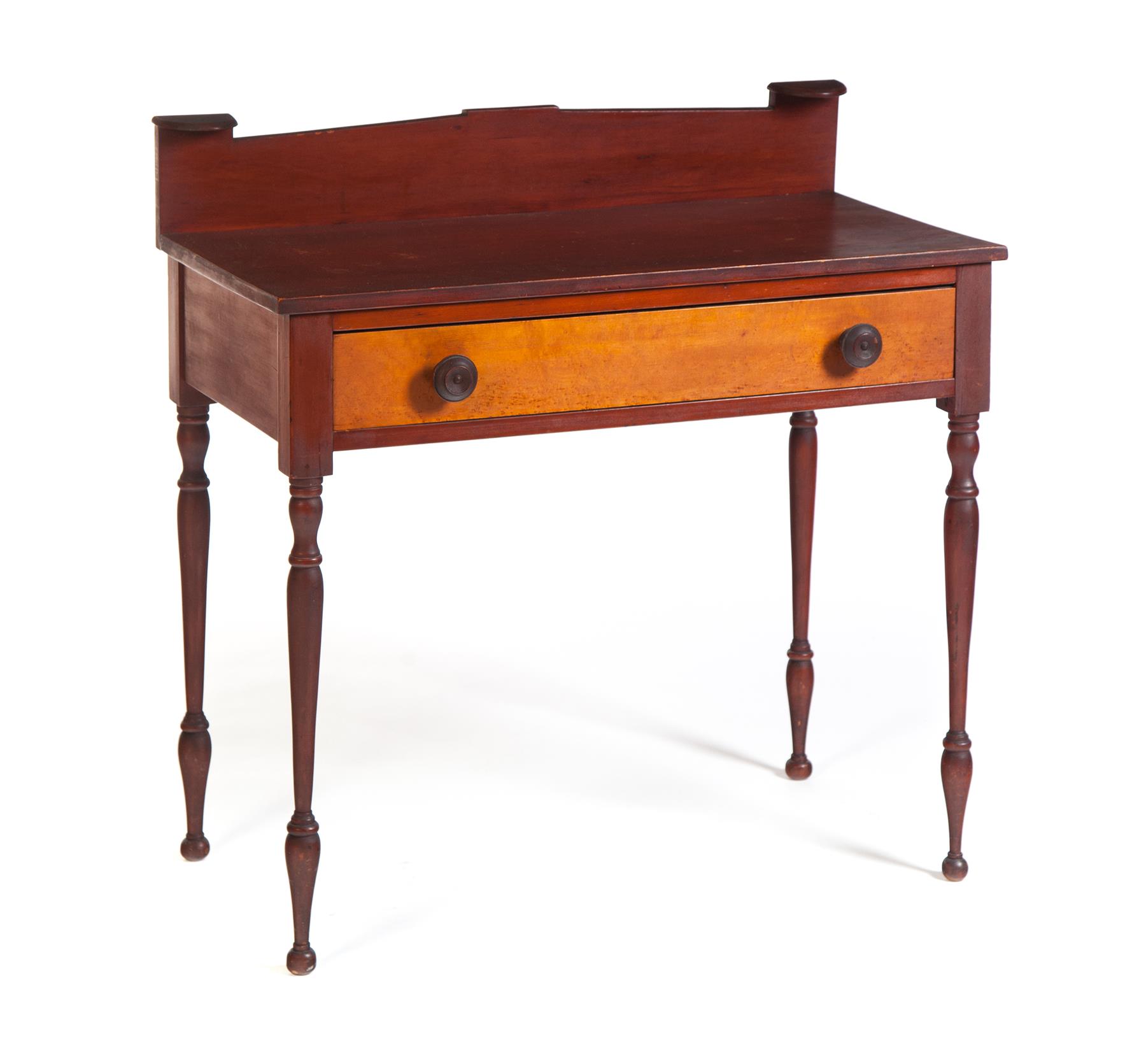 Appraisal: SHERATON ONE-DRAWER DRESSING TABLE American nd quarter- th century cherry