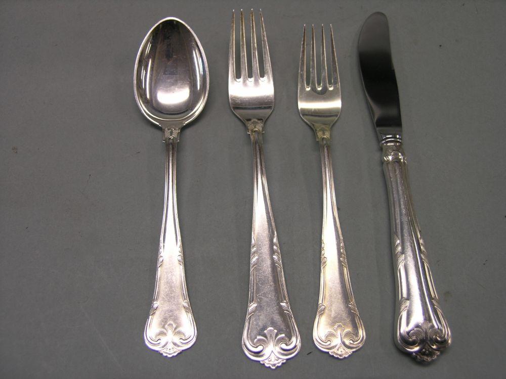 Appraisal: A suite of Danish silver cutlery thirty-seven pieces for a