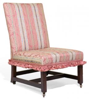 Appraisal: A GEORGE III MAHOGANY DINING CHAIR A GEORGE III MAHOGANY