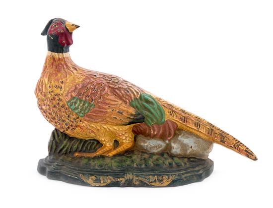 Appraisal: Sale Lot A Cast Iron Doorstop depicting a pheasant Height