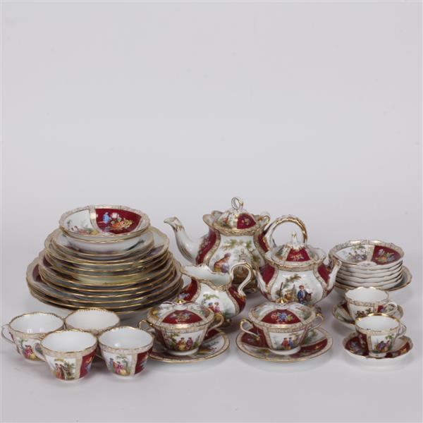 Appraisal: Richard Klemm hand-painted and gilt porcelain partial dinner service and