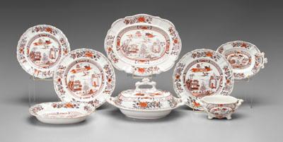 Appraisal: Partial set Mason s china pieces Asian scenes with pagodas