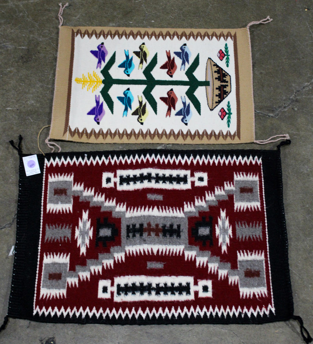 Appraisal: LOT OF SOUTHWEST MEXICAN TEXTILE GROUP INCLUDING A YEI EXAMPLE