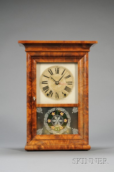 Appraisal: Mahogany Shelf Clock Attributed to E C Brewster Bristol Connecticut