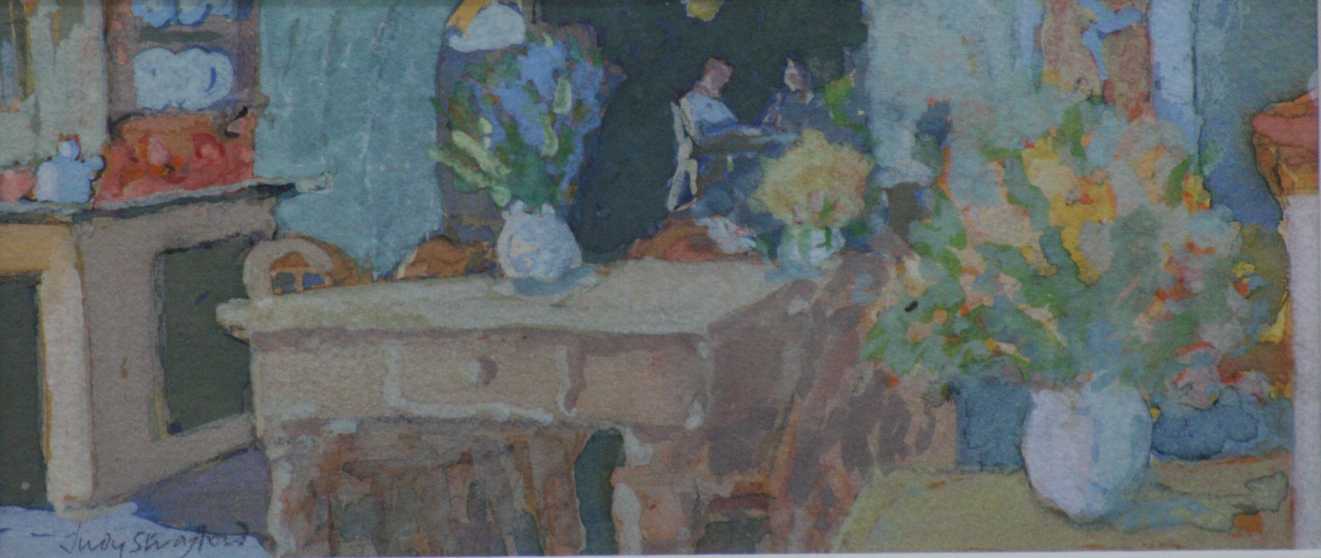 Appraisal: Judy Stafford British th Century Umbrian Kitchen signed 'J Stafford'