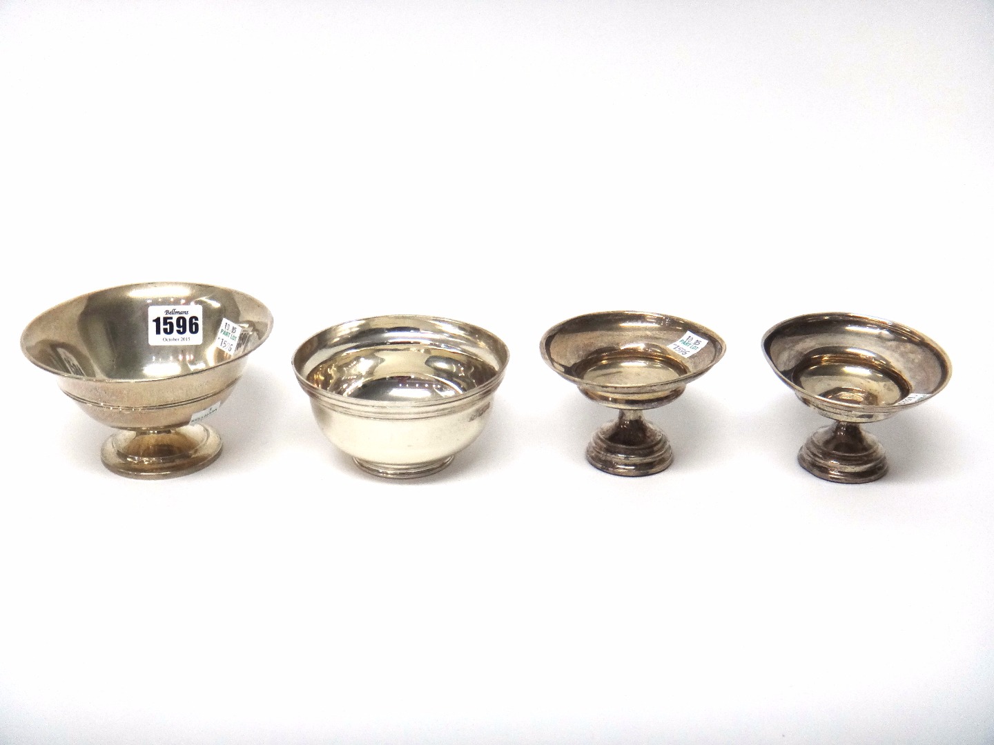 Appraisal: Silver comprising a Victorian circular christening bowl raised on a