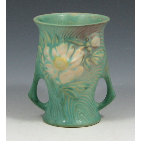 Appraisal: Roseville Peony - Vase - Mint Roseville Peony vase in