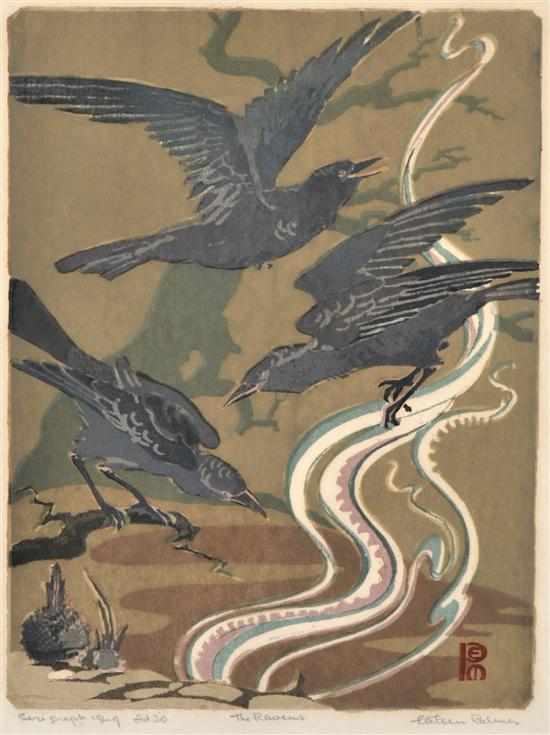 Appraisal: ETHLEEN PALMER - The Ravens serigraph ed x cm