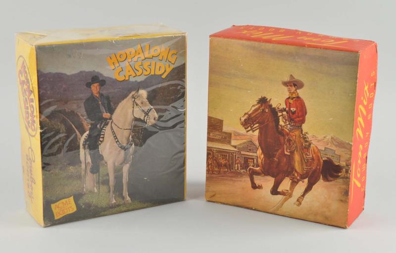 Appraisal: Lot Of Cowboy Character Boot Boxes This lot includes boxes