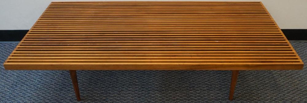 Appraisal: Mid-Century Modern Teak Slat Bench x x in x x