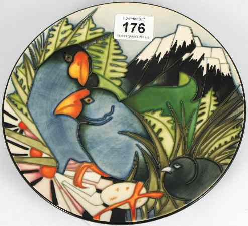 Appraisal: Moorcroft Plate decorated in the Takahe design Limited Edition signed