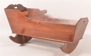 Appraisal: Pennsylvania th Century Walnut Rocking Cradle h x l