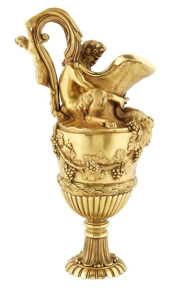 Appraisal: A FRENCH ORMOLU EWER TH CENTURY A FRENCH ORMOLU EWER