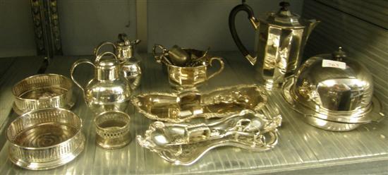 Appraisal: Selection of silver plated wares to include two pairs of