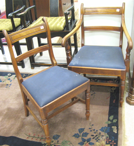 Appraisal: SET OF FOUR EMPIRE MAHOGANY DINING CHAIRS American th century