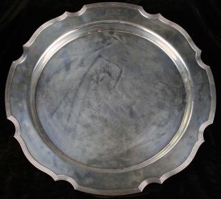 Appraisal: Towle Sterling Silver Scalloped Edge Footed Salver serving tray w