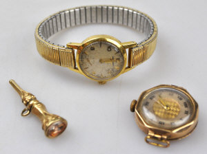 Appraisal: A lady's k Longines wristwatch on gilt metal strap to