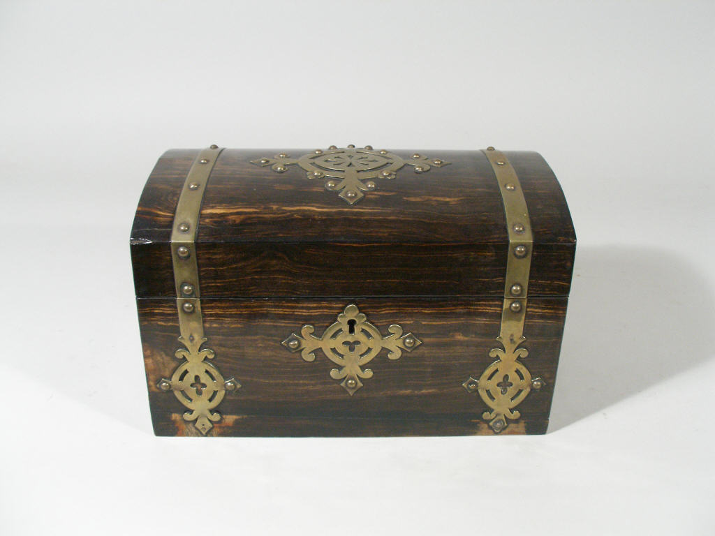 Appraisal: English Tea Caddy th c strongly figured rosewood box with