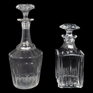 Appraisal: A Baccarat Harcourt Whisky Decanter and Another Decanter Height and