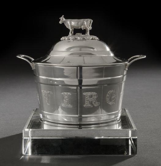 Appraisal: Rare Antebellum Silverplate Butter Tub from the Sidewheel Passenger Packet