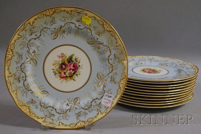 Appraisal: Set of Twelve Royal Worcester Elegant Pattern Porcelain Dinner Plates