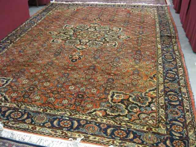 Appraisal: Hamadan Persian Handmade Room Size Rug elaborate florals central medallion