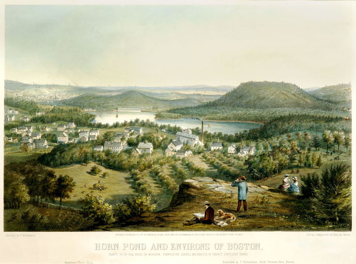 Appraisal: HORN POND AND ENVIRONS OF BOSTON TAKEN FROM RAG ROCK