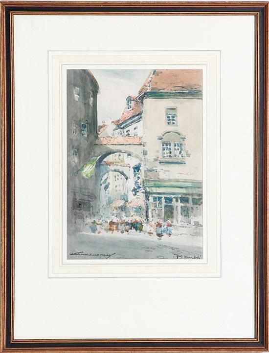 Appraisal: Victor Noble Rainbird British - OLD BOULOGNE watercolor framed signed