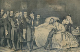 Appraisal: Currier Ives print Death of President Lincoln showing family heads