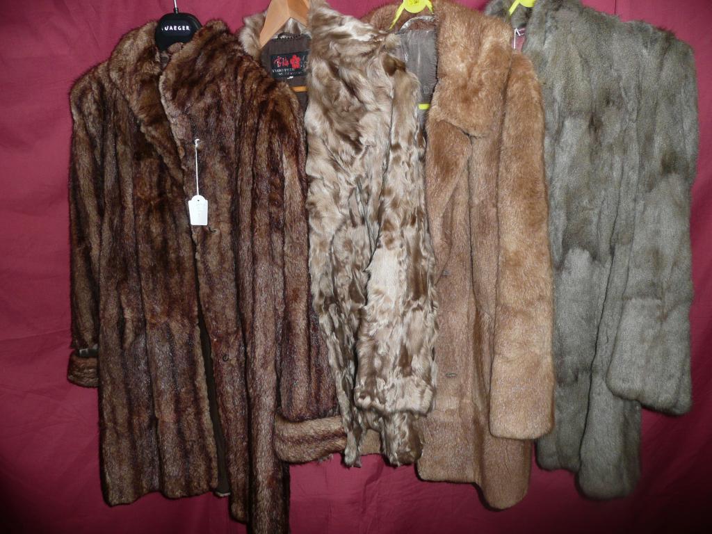 Appraisal: A selection of various fur short coats in various shades