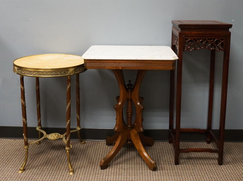 Appraisal: VICTORIAN MARBLE TOP SIDE TABLE LOUIS XVI STYLE GILT METAL